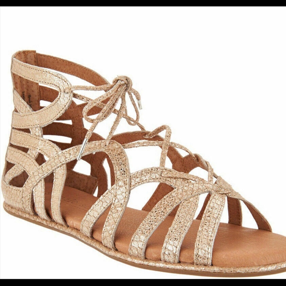 Gold Gentle Souls Gladiator Sandals New Sz7